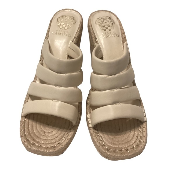 Vince Camuto white‎ Leather Wedges - Molisana size 9 - Picture 2 of 7